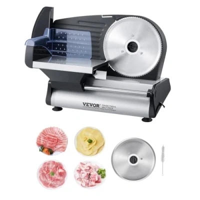 Image de VEVOR Trancheuse à viande coupe électrique 180 W 0 15 mm pour pain dur