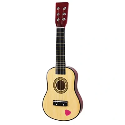 Afbeelding van Bino Gitaar Junior 23 Cm Hout Naturel/rood