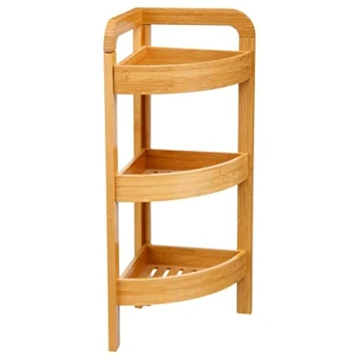 Afbeelding van Hoekschappen 5five 3 Planken 23 x 61 cm Bamboe