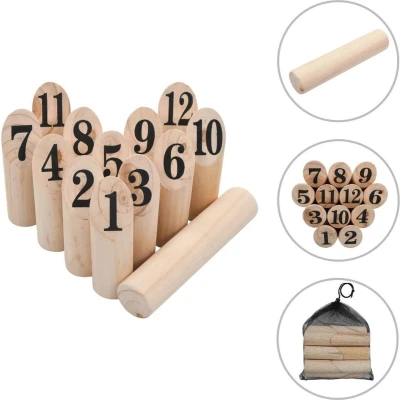 Afbeelding van Nummer Kubb Spelset Hout