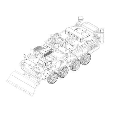 Afbeelding van 1:72 Trumpeter 07456 M1132 Stryker Engineer Squad Vehicle w/SOB Plastic Modelbouwpakket