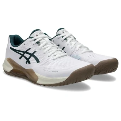 Afbeelding van Asics Gelchallenger 14 Tennisschoenen voor alle ondergronden, Heren, Maat: 42.5, White/saxon green Schoenen