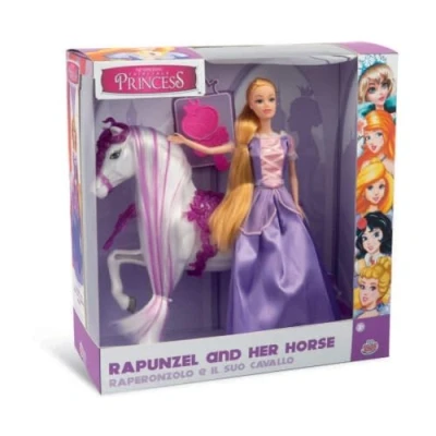 Afbeelding van Grandi Giochi GG03023 Princess Rapunzel met haar Majestueus paard