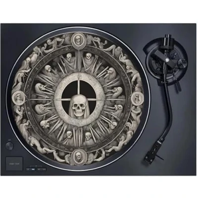 Afbeelding van Rock On Wall Vilt voor platenspeler 33T Skull Wheel 2mm dik Made in Europe