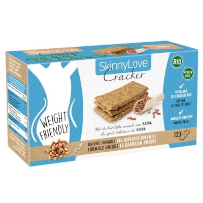 Afbeelding van Skinnylove Bio Boekweit Cracker Kasha 72 Crackers Cholesterol verlagend Glutenvrij Afslanken Hongerstillend