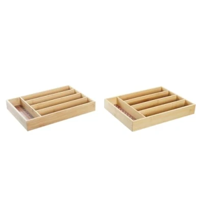 Afbeelding van Bestekorganizer DKD Home Decor 25,5 x 35,5 5 cm Koloniaal Afrikaan (2 Stuks)