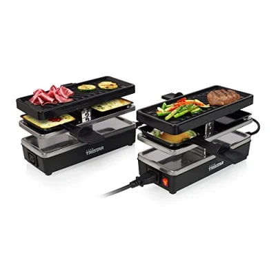 Image de Tristar RA 2742 Raclette/grill 800 Watt noir (pack de 2)