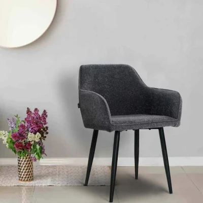 Afbeelding van Lina® Diamond Eetkamerstoel Antraciet Boucle