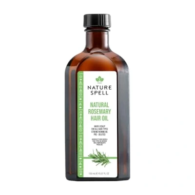 Image de Nature Spell Huile de Romarin Pour Cheveux &amp; Peau 150 ml, Stimule la Croissance Capillaire, Traite en Profondeur les Secs et Abîmés, Fabriquée au Royaume Uni