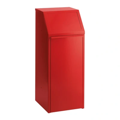 Afbeelding van Afvalbak met pushdeksel 70 ltr rood