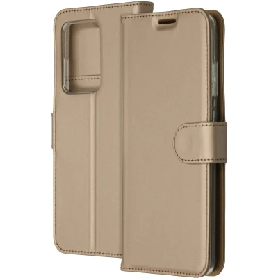 Afbeelding van Samsung Galaxy S20 Ultra Hoesje Met Pasjeshouder Accezz Wallet Softcase Bookcase goud