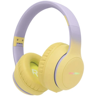 Afbeelding van imoshion Draadloze Kinderkoptelefoon LED Light Decibelbegrenzer Met AUX kabel Lavender Lilac / Yellow