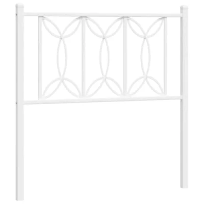 Afbeelding van Hoofdbord 90 cm metaal wit