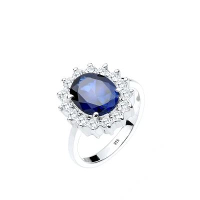Afbeelding van Elli Antique Statement Ring, Dames, Maat: 54, Blau