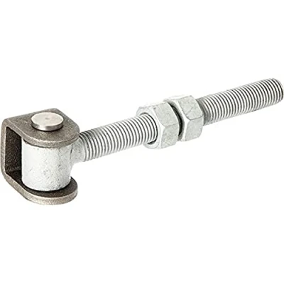 Afbeelding van GAH Alberts 418366 Poortband met moeren thermisch verzinkte oogschroeven, verbindingsbouten en veiligheidsring van roestvrij staal Schroefdraad M16