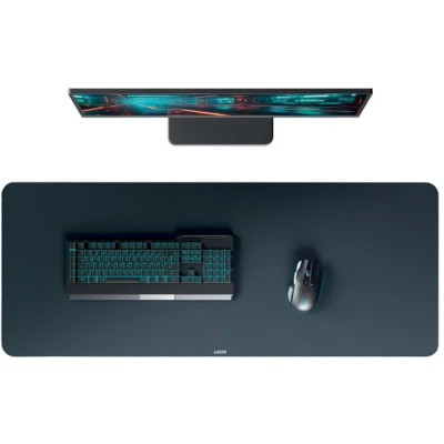 Afbeelding van Leitz Extra Grote Gaming Muismat 100x40 cm Antislip Wasbaar Bureau Onderlegger voor Toetsenbord &amp; Muis Donkergrijs