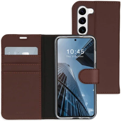 Afbeelding van Accezz Hoesje Geschikt voor Samsung Galaxy S23 Plus Met Pasjeshouder Wallet Softcase Bookcase Bruin