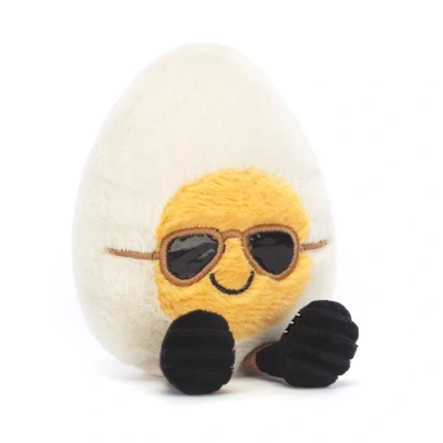 Afbeelding van Jellycat amuseables knuffel gekookt ei chic 14 cm