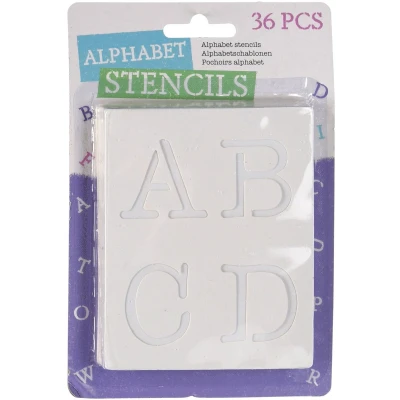 Afbeelding van Stencils Letters, 36dlg.