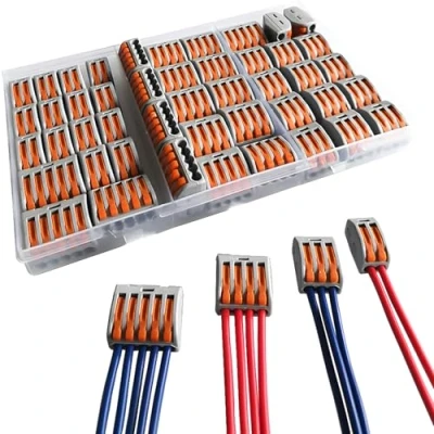 Afbeelding van CESFONJER Hefboomverbindingsstukken, verschillende geleiders, 50 stuks, compacte draadverbinding, 2 gaten 22 412 (14 stuks), 3 413 4 414 (10 5 415 (8 stuks)