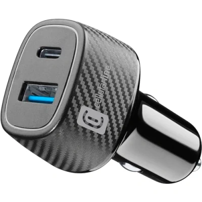 Afbeelding van Cellularline Autolader Car Multipower Ultra uitgerust met USB poort en C