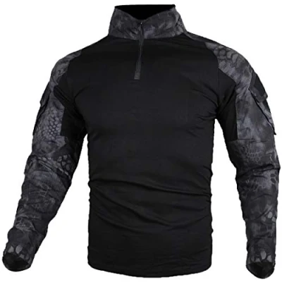 Afbeelding van Zuoxiangru tactisch shirt voor mannen, combatshirt, ripstop, ademend, multicamshirt jacht, militairen, airsoft
