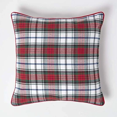Afbeelding van Homescapes MacDuff Rode Tartan Kussenhoes 60x60cm