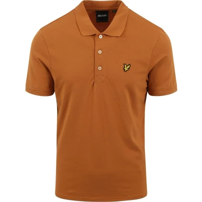 Afbeelding van Lyle and Scott Polo Plain Oranje maat XL heren met Regular fit Pasvorm Stretch Suitable Herenkleding Poloshirt