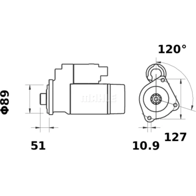 Afbeelding van MAHLE ORIGINAL MS 139 Startmotor 24 4,0 10 Oliedicht