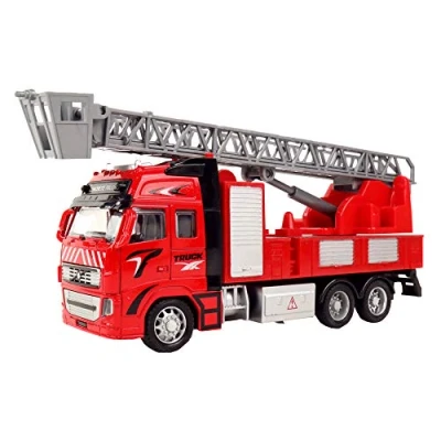 Afbeelding van TURBO CHALLENGE Brandweerwagen Interventievoertuigen 022924 1/38 Retro wrijvingsvoertuig Rood Metaal Vanaf 3 jaar