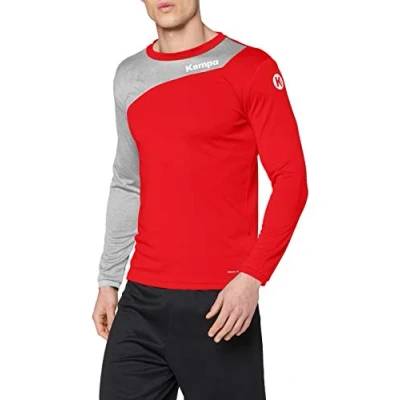 Afbeelding van Kempa Core 2.0 Longsleeve Rood Donker Grijs Melange Maat M