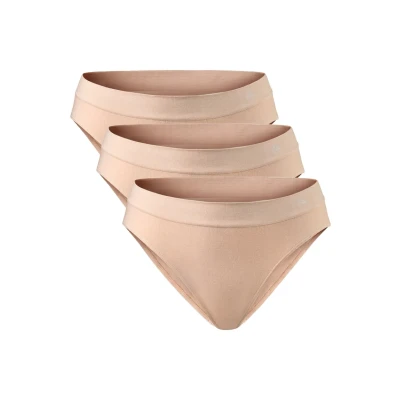 Afbeelding van Danish Endurance Seamless 3 PACK Slip, Dames, Maat: XL, Nude beige