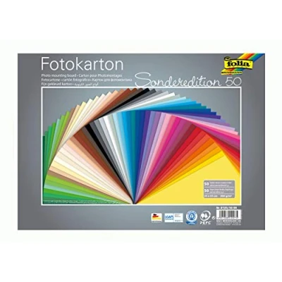 Afbeelding van Foto karton 50 vel, assortie kleuren