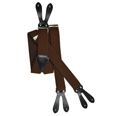 Afbeelding van Olata Y bandjes met knopen, extra grote formele outfits, 4 cm, Bruin