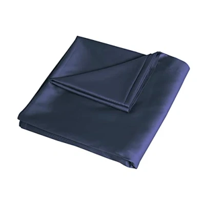 Afbeelding van Sleepdown Bedlaken 100% Katoen Satijn Zacht en Comfortabel 300 Draadtelling Luxe Beddengoed Set Marineblauw Dubbel (230 x 254 cm) 5056242826132