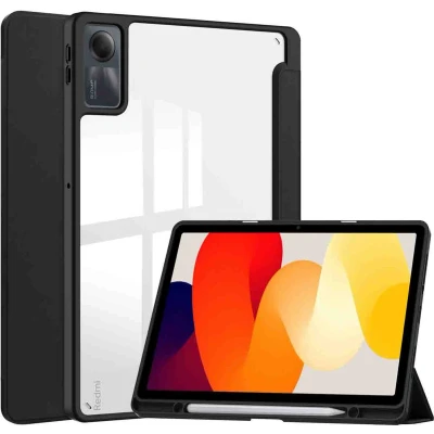 Afbeelding van iMoshion Tablet Hoes Geschikt voor Xiaomi Redmi Pad SE Trifold Hardcase Bookcase Zwart