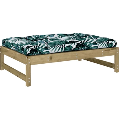Afbeelding van Tuinvoetenbank 120X80 Cm Geïmpregneerd Grenenhout 1 / Bruin Voetensteun
