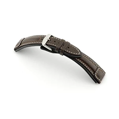 Afbeelding van RIOS1931 Horlogebandje, buffelleer, handgemaakt in Duitsland, L, Bruin, 22mm, Riem
