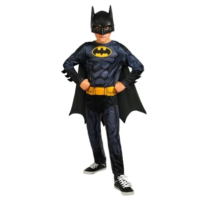 Afbeelding van Rubies Officieel DC Batman superheldenkostuum voor kinderen van 7 tot 8 jaar