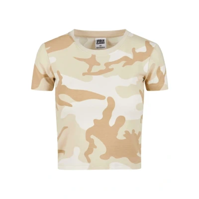 Afbeelding van Urban Classics Cropped CAMO Tshirt print, Dames, Maat: XXL, Simplesandcamo