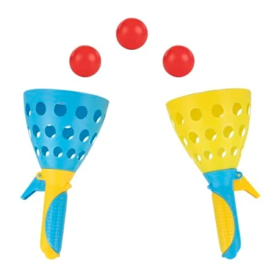 Afbeelding van Idena 40251 XXL vangballen met 3 ballen, geel/blauw, 2 stuks