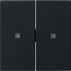 Afbeelding van Gira System 3000 2 voudige wip onbedrukt 55 zwart