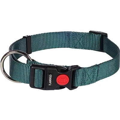 Afbeelding van Hond Halsband Ziggi Donkergroen L 45 65cm 25mm