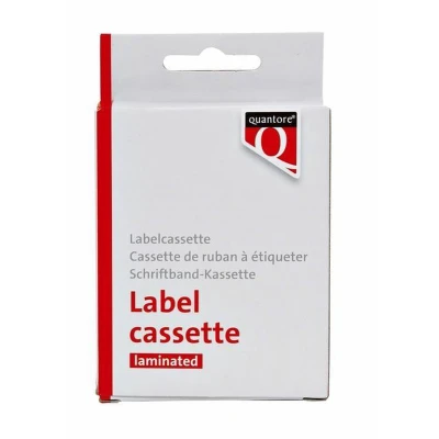 Afbeelding van Labeltape Quantore TZE 221 9mm x 8m wit/zwart