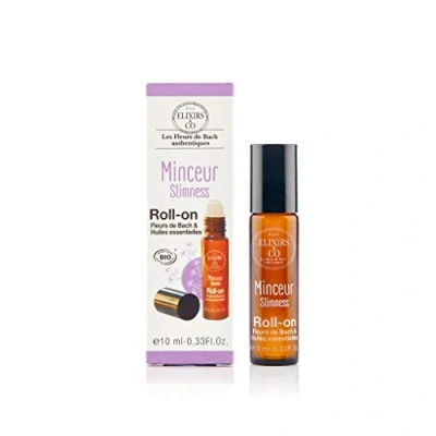 Image de Elixirs &amp; Co Roll On Huiles Essentielles et Fleurs De Bach Minceur Adulte Bio Effet Apaisant, Grignotage, Relaxation, Angoisse, Maux Quotidien Fleur 100% Naturel Fabriqué en France