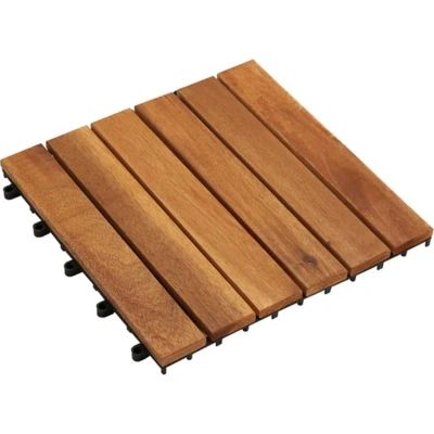 Afbeelding van Terrastegels acaciahout 30 x cm verticaal patroon (10 stuks)