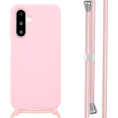 Afbeelding van imoshion hoesje Geschikt voor Samsung Galaxy A26 met koord Siliconen Roze