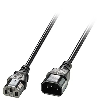 Image de Lindy Câble d&#039;alimentation prise australienne 3 broches (M) pour power IEC 60320 C13 à angle droit 1 m moulé noir