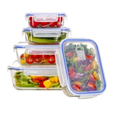 Afbeelding van Vershoudbakjes glas Meal Prep Bakjes 5 Delige set Luchtdicht BPA Vrij Vershouddoos van Vrije