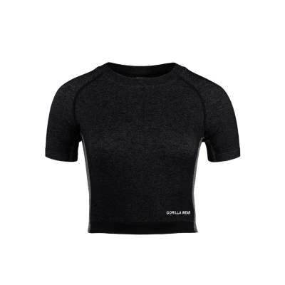 Afbeelding van Gorilla Wear Selah Seamless CROP Tshirt print, Dames, Maat: XS/S, Black